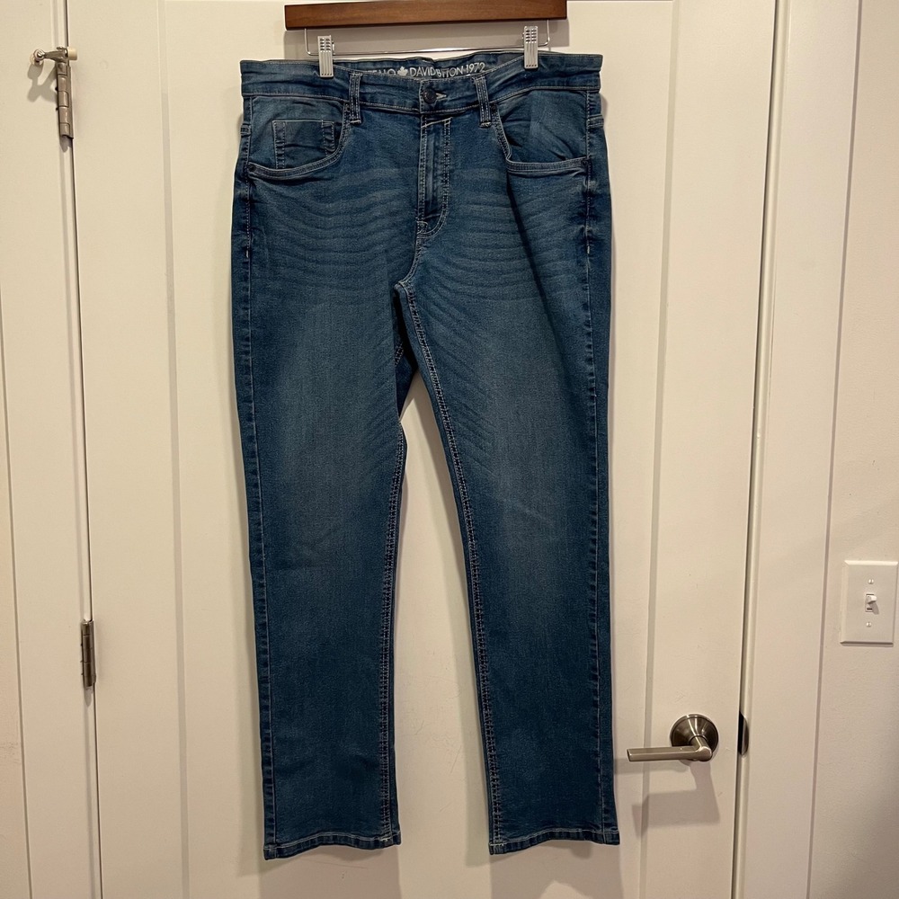 Buffalo David Bitton 1972 Mens Straight Leg Jeans Blue Medium Wash 34x32